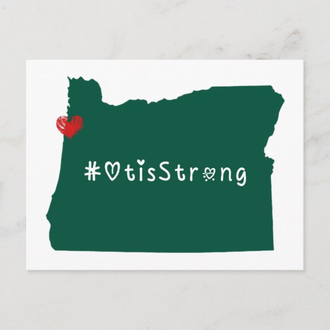 Cartão Postal Otis Strong Heart Green (Frente)