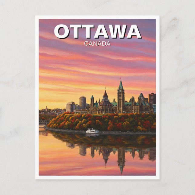 Cartão Postal Ottawa Canada Viagem (Frente)