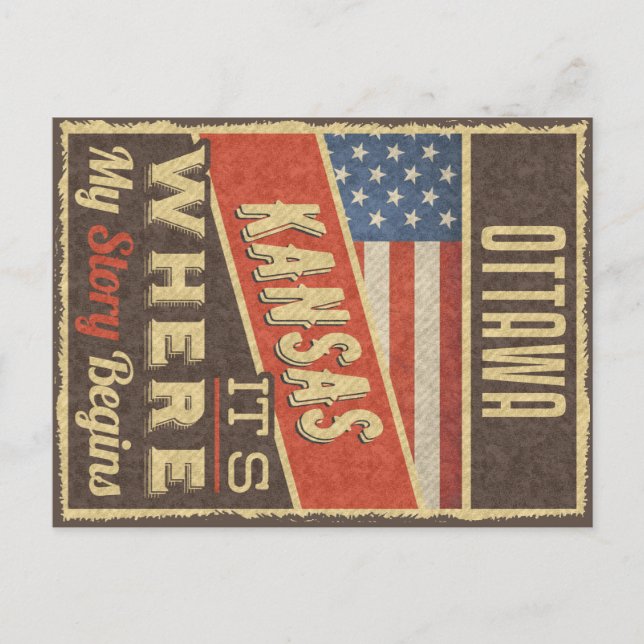 Cartão Postal Ottawa Kansas (Frente)