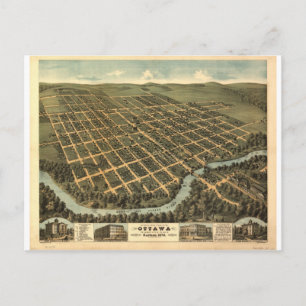 Cartão Postal Ottawa, Kansas em 1872