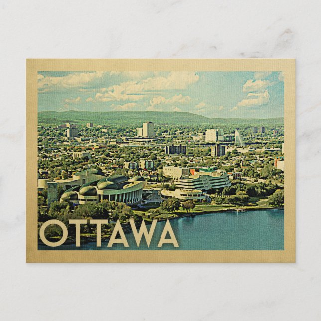 Cartão Postal Ottawa Postcard Viagens vintage do Canadá (Frente)