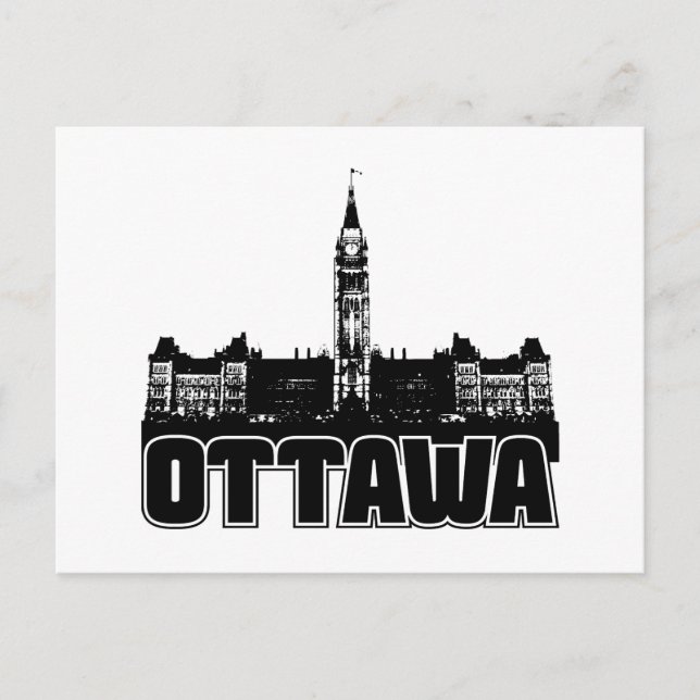 Cartão Postal Ottawa Skyline (Frente)