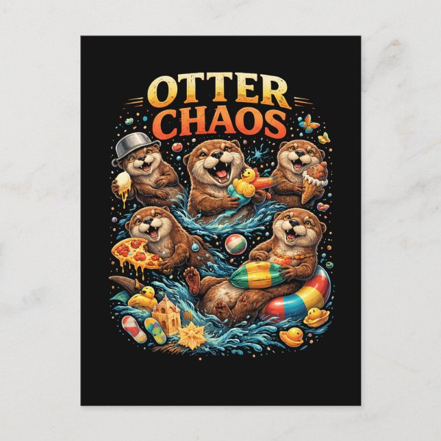Cartão Postal Otter Chaos (Frente)
