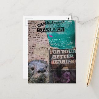 Cartão Postal  Otter with Vintage Headache and Hearing Ads