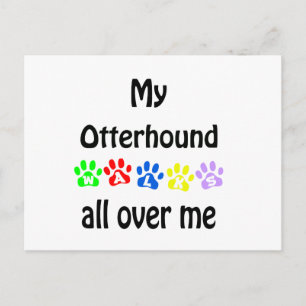 Cartão Postal Otterhound Walks Design