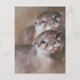 Cartão Postal Otters