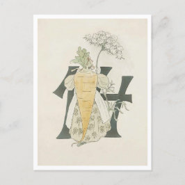 Cartão Postal Ottilia Adelborg Floral Vintage - Número 14