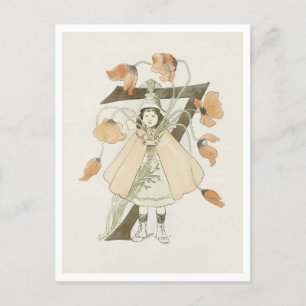 Cartão Postal Ottilia Adelborg Floral Vintage - Número 7