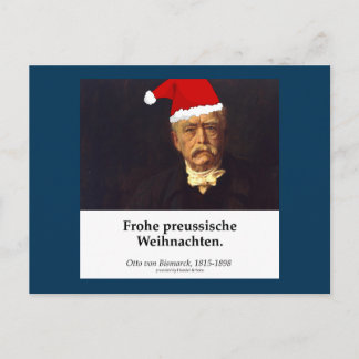 Cartão Postal Otto von Bismarck - Frohe preussische Weihnachten