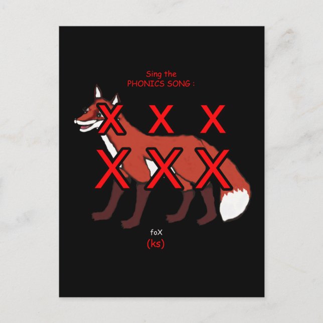 cartão postal ou cartão de fonética (Frente)
