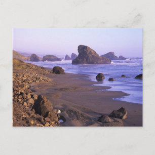 Cartão Postal OU, Oregon Coast, Myers Creek, formações rochosas