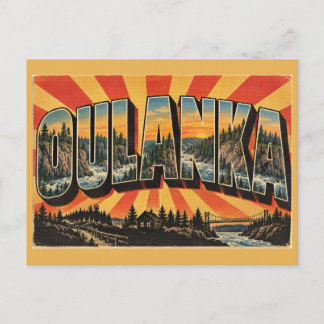 Cartão Postal Oulanka Canyon Pines Vintage Travel Art