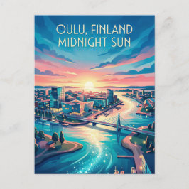 Cartão Postal Oulu Finlândia
