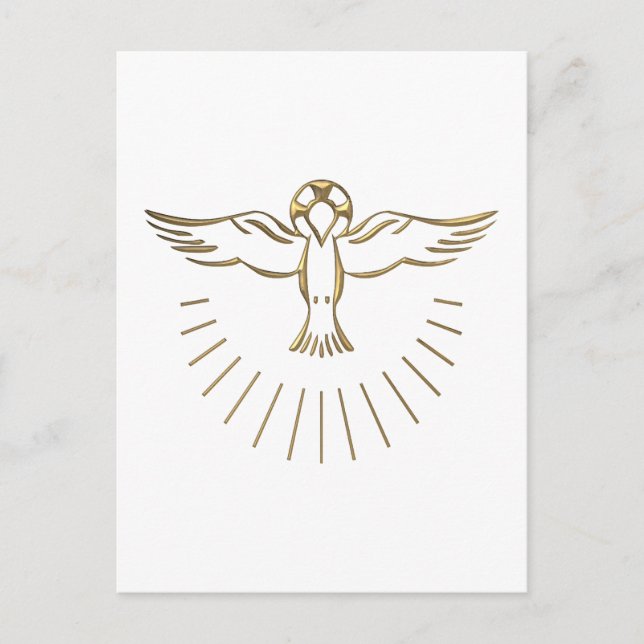 Cartão Postal Ouro "3-D" Ascenção do Espírito Santo (Frente)