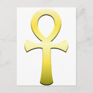 Cartão Postal Ouro Ankh