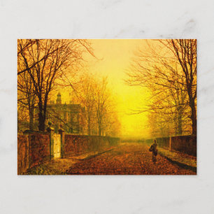 Cartão Postal Ouro Autumn John Atkinson Grimshaw