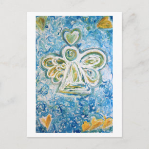 Cartão postal ouro Azul Angel