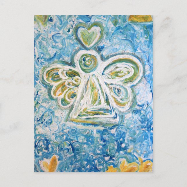 Cartão postal ouro Azul Angel (Frente)