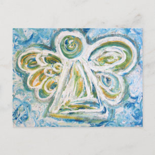 Cartão postal ouro Azul Angel