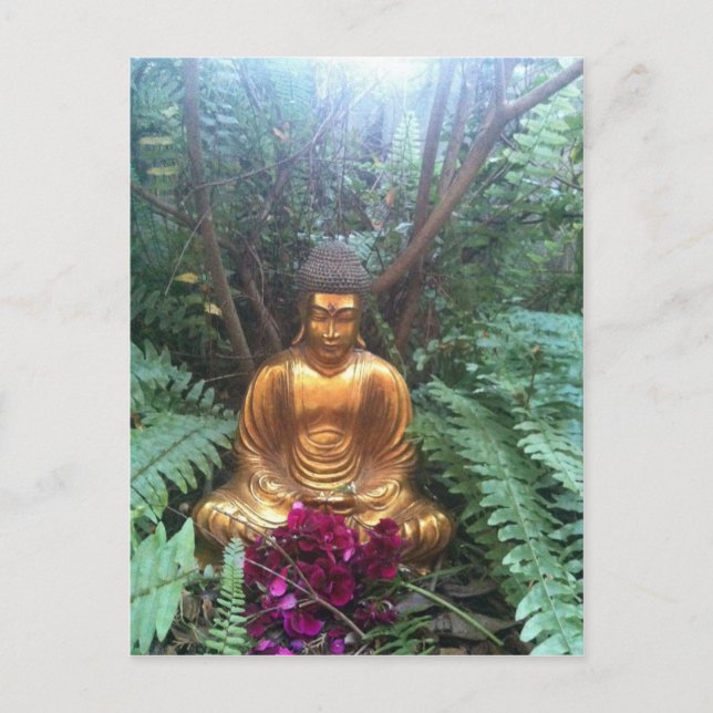 Cartão Postal Ouro buddha (Frente)