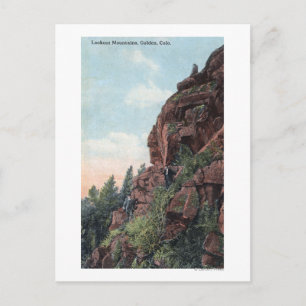 Cartão Postal Ouro, Colorado - Vista de Montanhas de Pesquisa