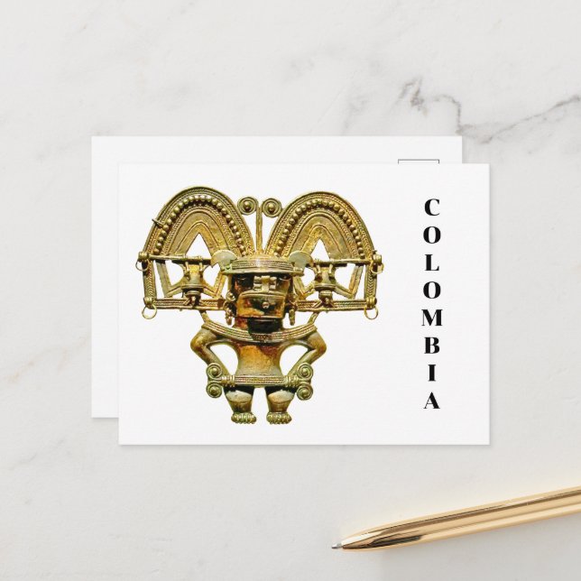 Cartão Postal Ouro de Bogotá (Frente/Verso In Situ)