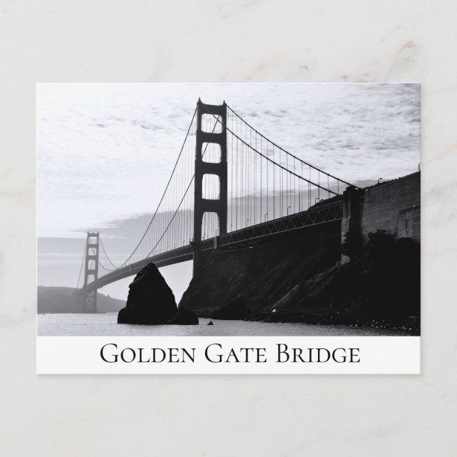 Cartão Postal Ouro Gate Bridge San Francisco Califórnia EUA (Frente)
