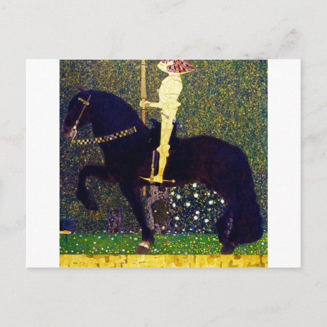Cartão Postal Ouro Knight, Gustav Klimt (Frente)