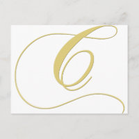 Ouro Monograma - Letra C