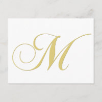 Ouro Monograma - Letra M