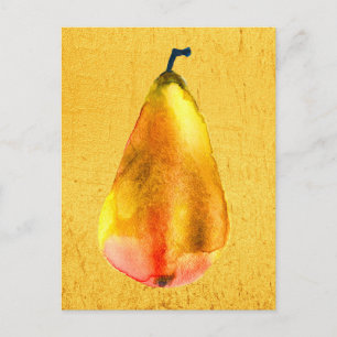 Cartão Postal Ouro Pear fruta