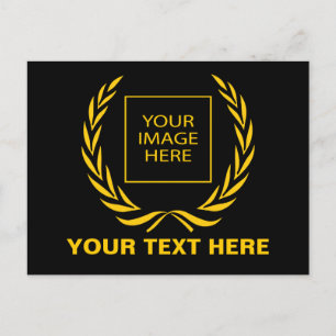 Cartão Postal Ouro pessoal Laurel Wreath