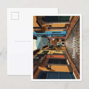 Cartão Postal Ouro Preto Brasil Vintage Art Viagem