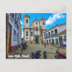 Cartão Postal Ouro Preto, Minas Gerais, Brasil, Igreja
