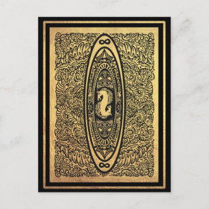 Cartão Postal Ouro Seacavalo Mandala - Ornamentado Infinito Desi