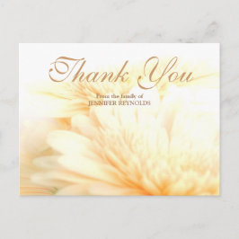 Cartão Postal Ouro Simpatia Floral Funeral Obrigado