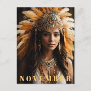 Cartão Postal *~* Ouro Topaz AP53 NOVEMBER Birthstone Citrine