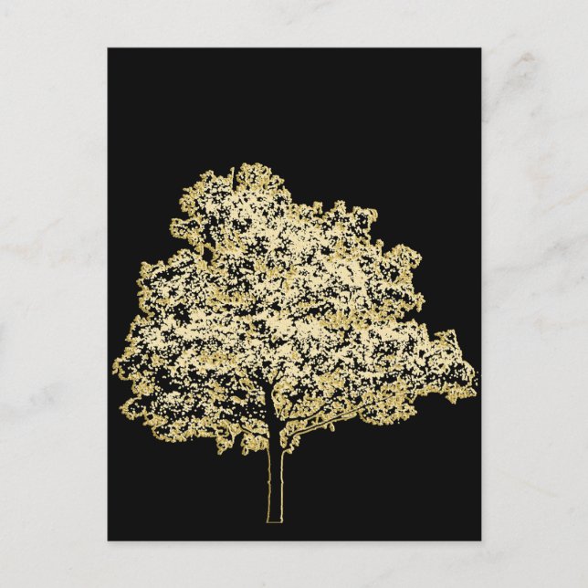 Cartão Postal Ouro Tree Nature (Frente)