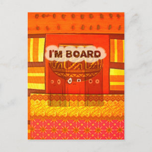 Cartão Postal Ouro Vermelho Africano Cores Tradicionais Funny Am