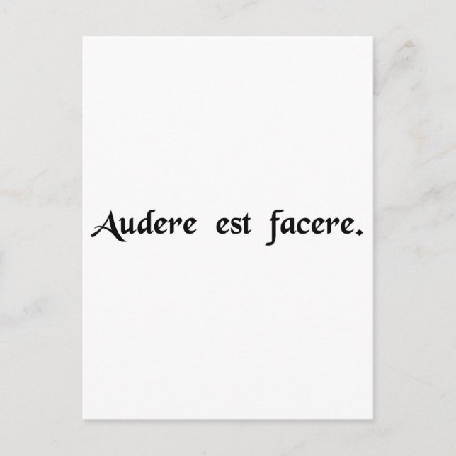 Cartão Postal Ousar é fazer. (Frente)