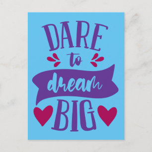 Cartão Postal Ouse Sonhar Grande Inspirador Motivacional