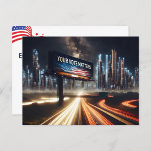 Cartão Postal Outdoor Lembrete De Votos Com Relâmpago