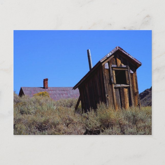 Cartão Postal Outhouse Bodie (Frente)