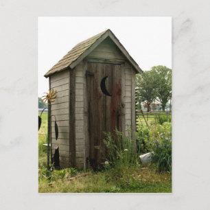 Cartão Postal outhouse postcard