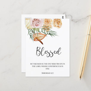 Cartão Postal Outono Ação de Graças Feliz Abençoado