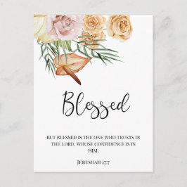 Cartão Postal Outono Ação de Graças Feliz Abençoado