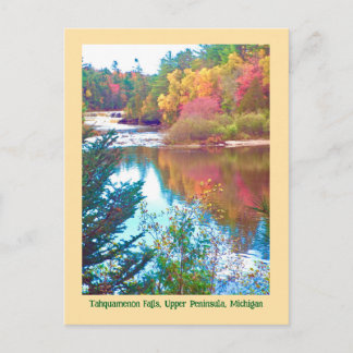 Cartão Postal Outono Chega ao Postcard do Upper Peninsula, Michi