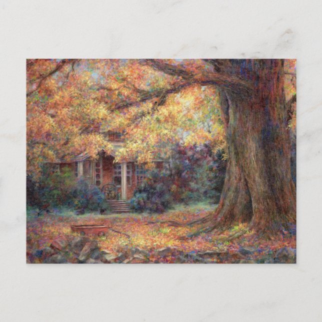 Cartão Postal outono de ouro (Frente)