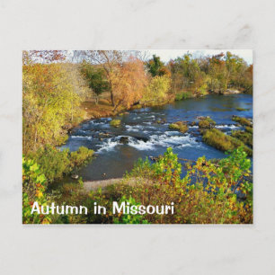 Cartão Postal Outono em Joplin Missouri / Shoal Creek