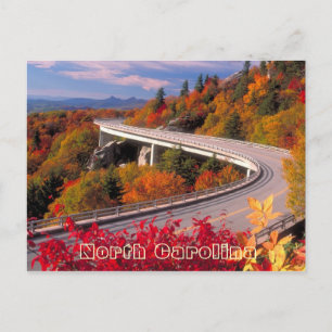 Cartão Postal Outono na Carolina do Norte Blue Ridge Parkway